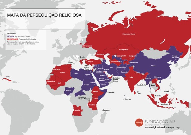 Mapa da perseguição religiosa no mundo