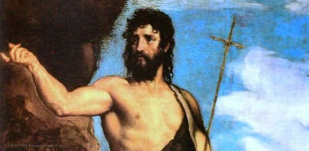 Tiziano Vecellio, San Giovanni Battista (particolare), 1542, Gallerie dell'Accademia, Venezia.
