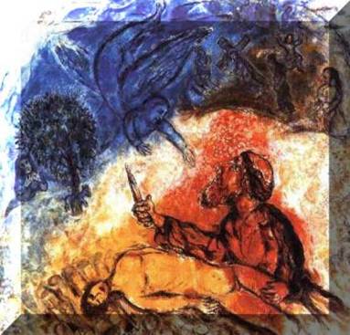 L'albero della vita 10 - marc chagall - sacrificio di isacco