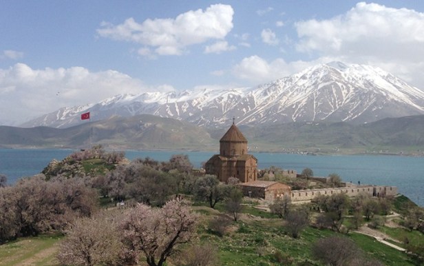 The Armenian Church of the Holy Cross on Akdamar Island, Lake Van in Turkey