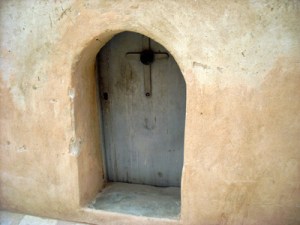 Door to Monk's Very modest living quarters