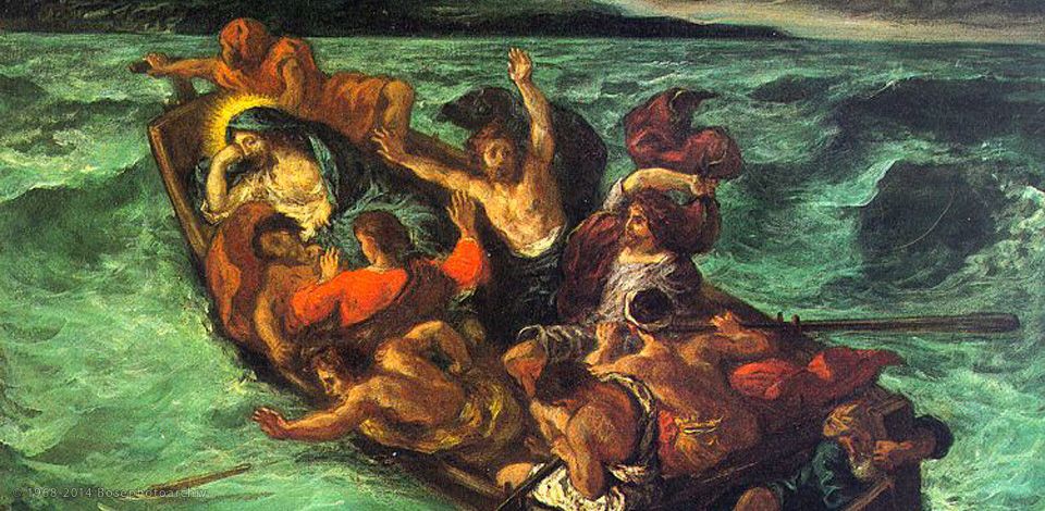 Eugene Delacroix, Gesù sul lago di Genezareth, 1854, Nelson-Atkins Museum of Art, Kansas City, USA