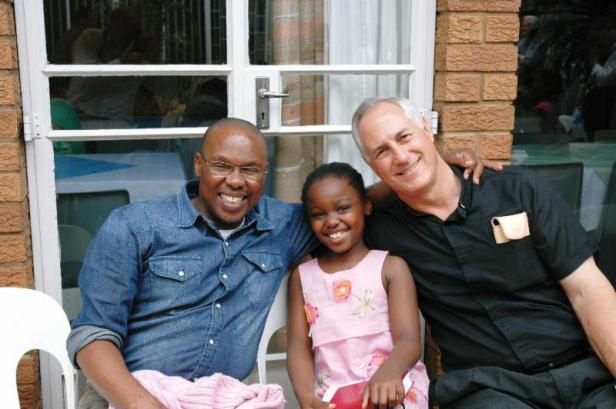 John Converset with a family