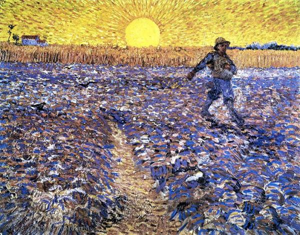 Vincent van Gogh, Il seminatore, giugno 1888; Arles, olio su tela, Rijksmuseum Kröller-Müller, Otterlo (Olanda)