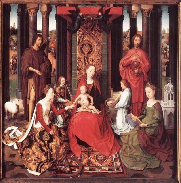 Hans Memling, Le nozze mistiche di santa Caterina..jpg
