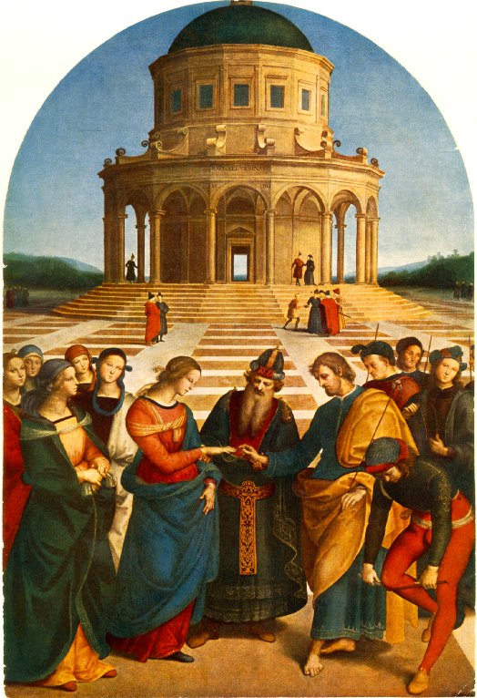 Sposalizio della Vergine (1504) di Raffaello Sanzio (Urbino 1483 - Roma 1520)