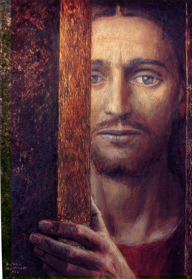 53 Antonio Martinotti (Pavia 1908 - Milano 1999) Cristo alla porta, 1953, olio su tela, Collezione Privata, Monza.