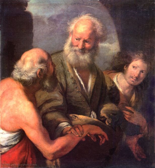 Bernardo Strozzi, San Pietro cura il mendicante zoppo