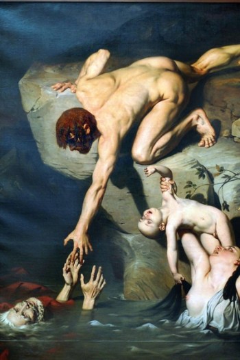 Joseph-Désiré Court (1797–1865) Scène de déluge 1827 Museo delle Belle arti di Lione