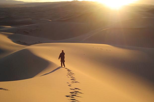 Si tolse quindi il mantello e se ne andò nel deserto..jpg