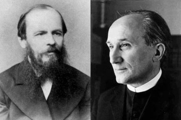Fyodor Dostoyevsky, 1876, (L); Romano Guardini, c. 1920