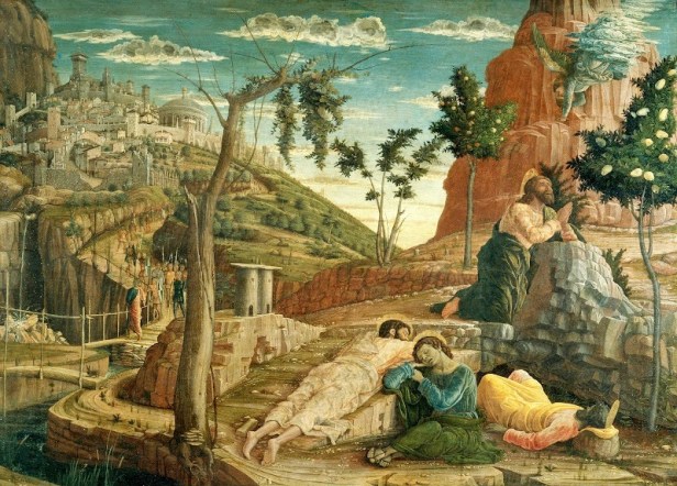 51.2 Andrea Orazione nell'orto, 70 x 92 cm, Mantegna particolare della Predella Pala di San Zeno