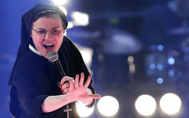 Sister Cristina Scuccia performed during the Italian State RAI TV show final episode of The Voice of Italy.
