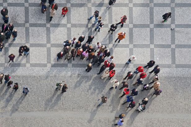 Crowd of people. Credit Zbynek Jirousek via www.shutterstock.com.