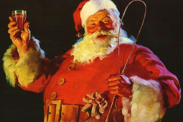 Cartellone pubblicitario della Coca Cola del 1931 ideazione di Haddon Hubbard Sundblom