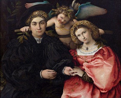 Lorenzo Lotto, Ritratto di Marsilio Cassotti e della moglie Faustina (1523) Museo del Prado di Madrid