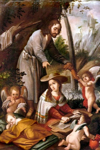 64. Melchor Perez Holguin 1701-1800 Virgen Lavandera olio su tela 1,2x1,84 m. Museo Nazionale d’Arte (La Paz, Bolivia)