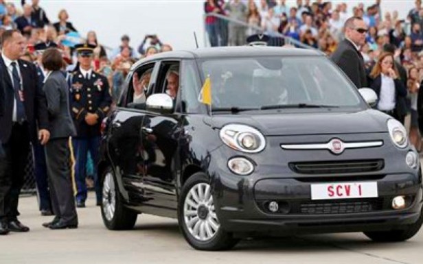 A Fiat is worth a thousand words as Pope Francis opts for humble ride